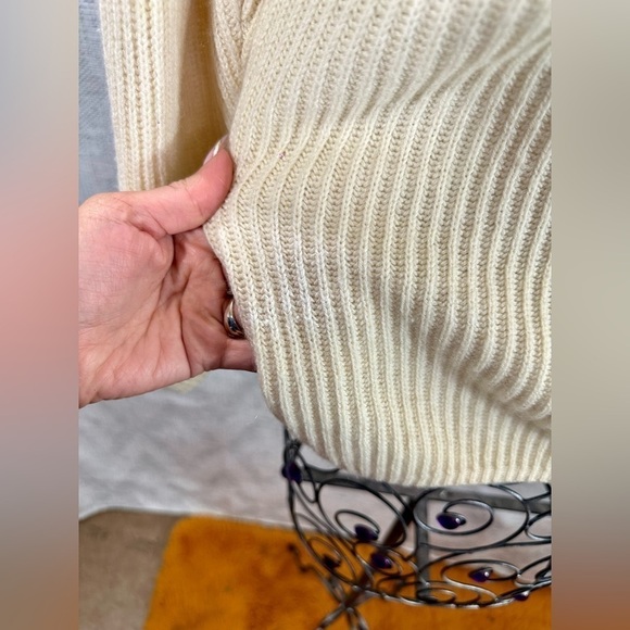 Rebecca Minkoff lottie cream cashmere wool blend sweater size S - Picture 4 of 10